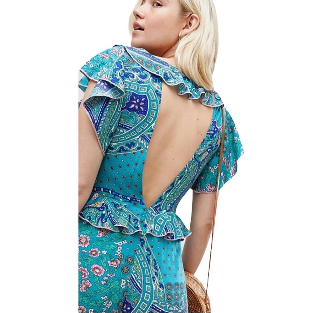 ASOS | Paisley Print Ruffle Jumpsuit - Picture 7 of 9